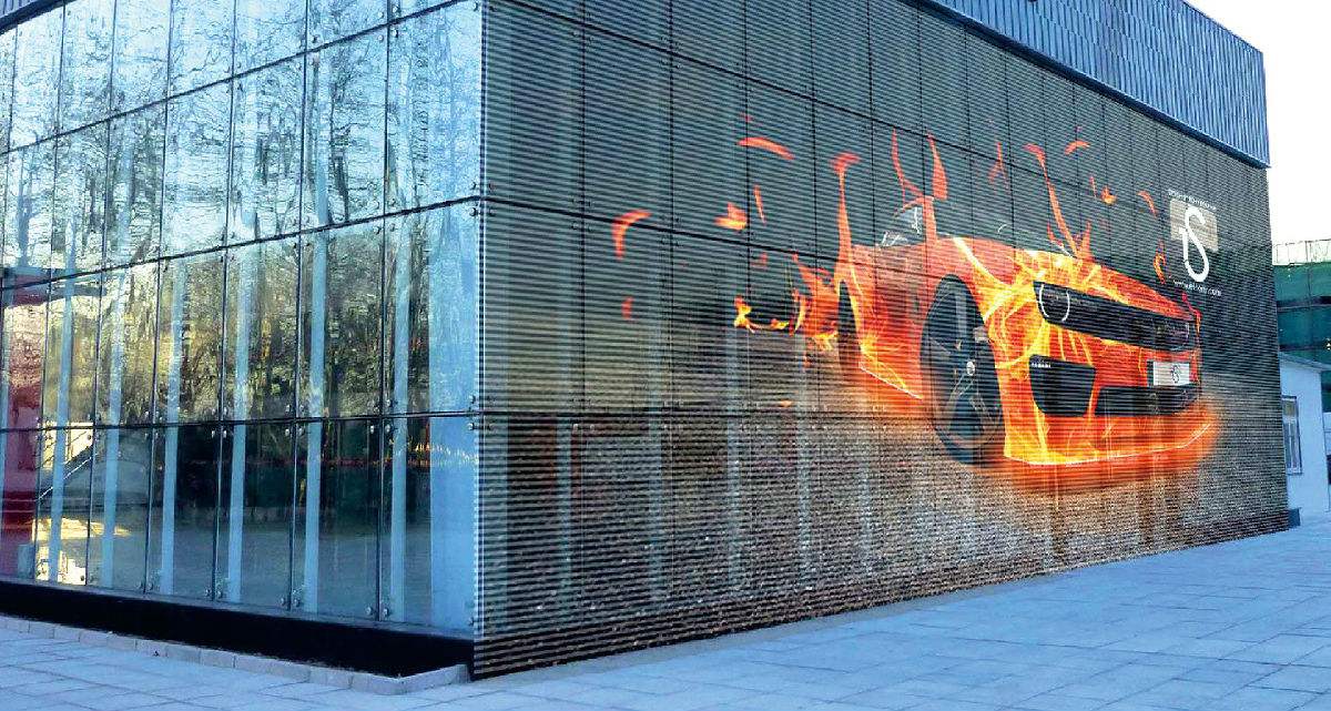 Feste transparente LED -Anzeige festgelegt